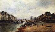 Stanislas Lepine Quais of the Seine oil painting